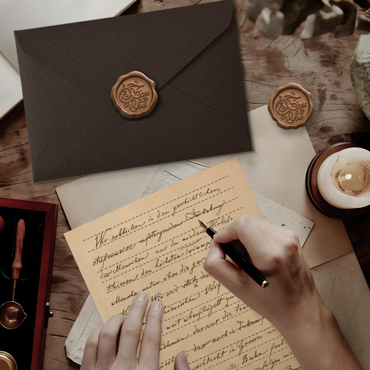 22Pcs Vintage Writing Paper Se - Letter Envelope Kraft ulasan dan harga
