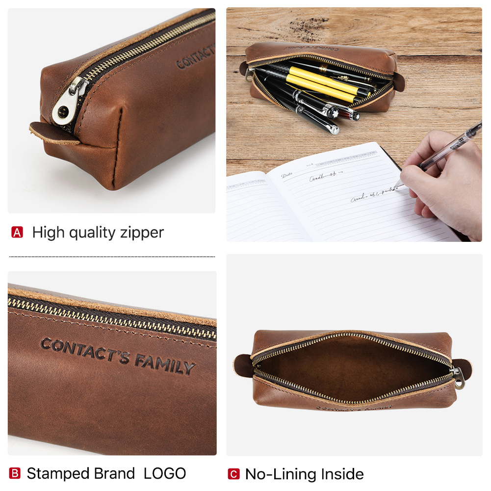 Retro Leather Pencil Case High - Stationery Supplies Business ulasan dan harga