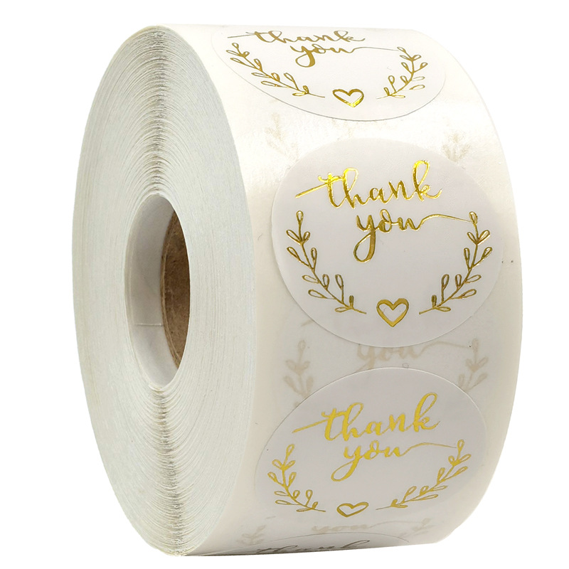100-500pcs Gold Thank You Stic - Stationery Supplies Business ulasan dan harga