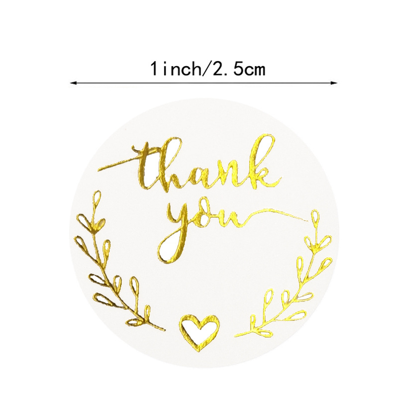 100-500pcs Gold Thank You Stic - Stationery Supplies Business ulasan dan harga