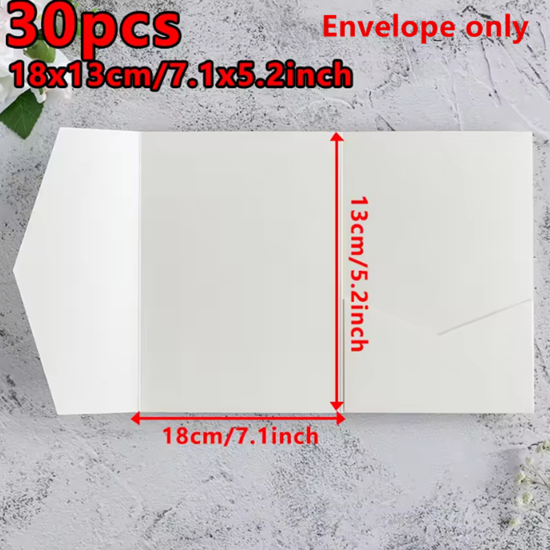 30pcs 18x13cm Green Envelopes  - Stationery Supplies Business ulasan dan harga