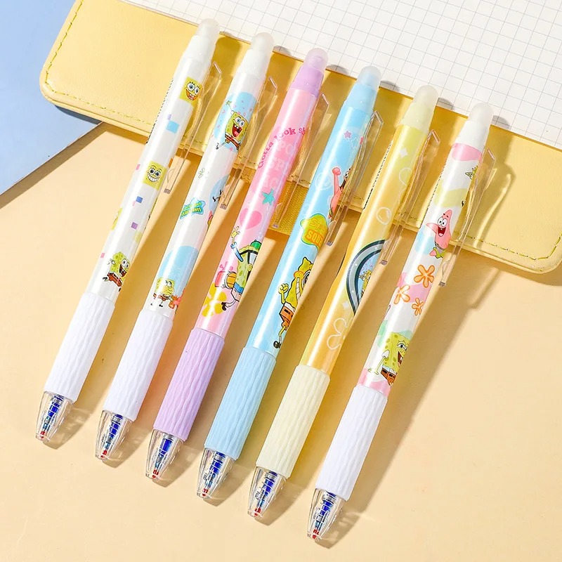 6Pcs/Set SpongeBob Kawaii Eras - Gel Ink Pen Set ulasan dan harga