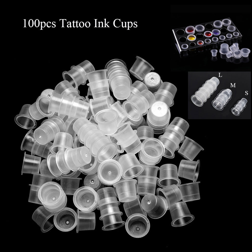 100pcs Transparent Tattoo Pigm - Calligraphy Ink Bottle ulasan dan harga