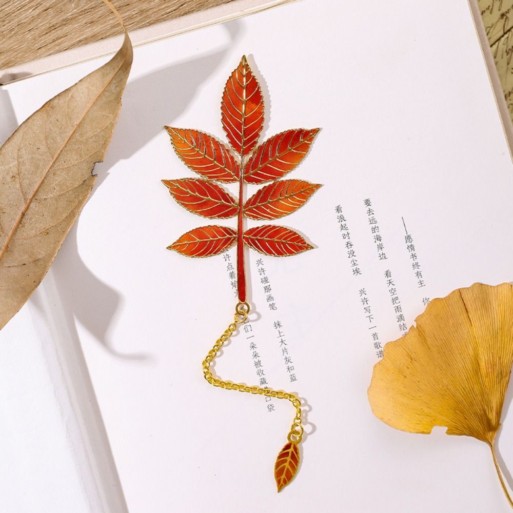 Metal Leaves Bronzing Bookmark - Stationery And Office Supply Chain ulasan dan harga