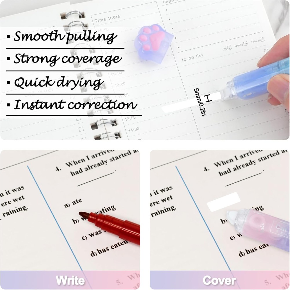 6 Pcs Correction Tape, 2 in 1  - Correction Tape Roller ulasan dan harga