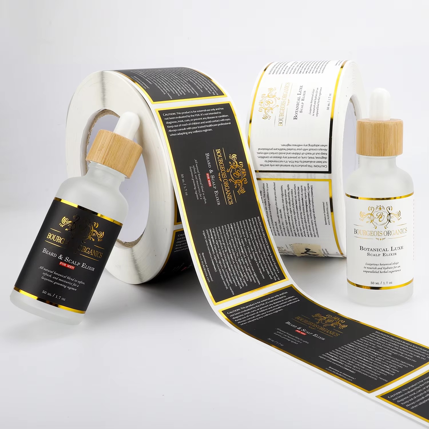 Custom Waterproof | White Viny - Sticker Label Roll ulasan dan harga
