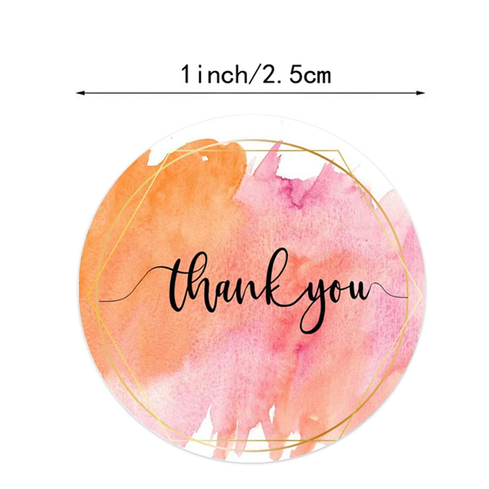 100-500 Pcs Thank You Stickers - Stationery Supplies Business ulasan dan harga