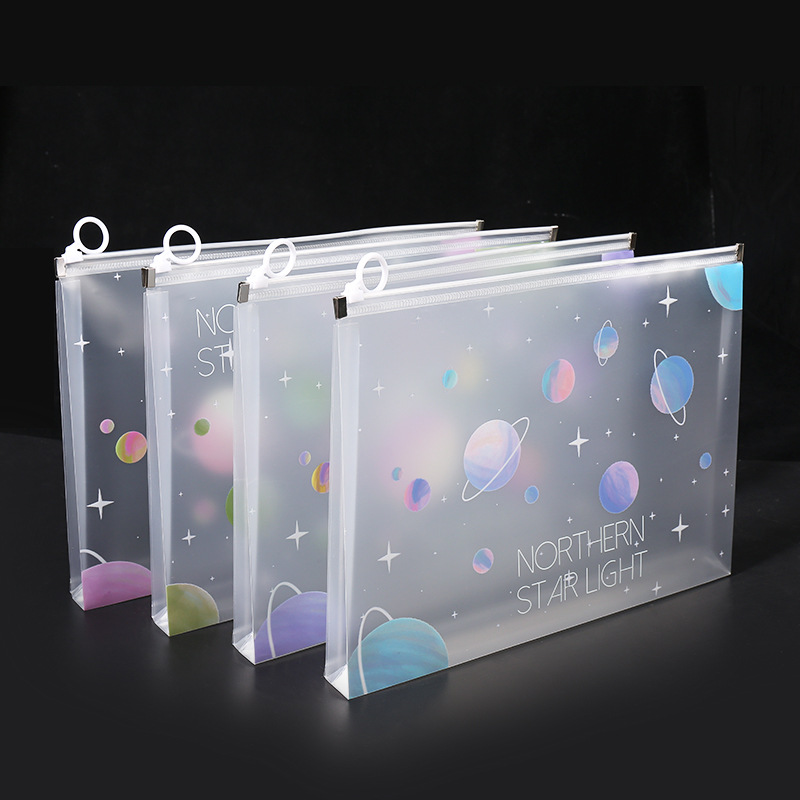 4/12pcs A4 Space Zipper Folder - Supply Of Office Stationery ulasan dan harga