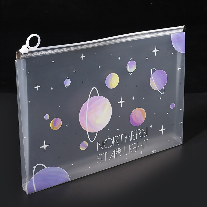 4/12pcs A4 Space Zipper Folder - Supply Of Office Stationery ulasan dan harga