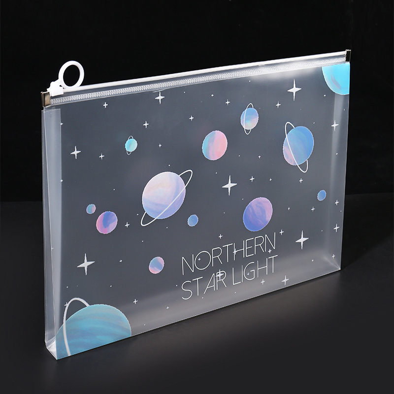 4/12pcs A4 Space Zipper Folder - Supply Of Office Stationery ulasan dan harga