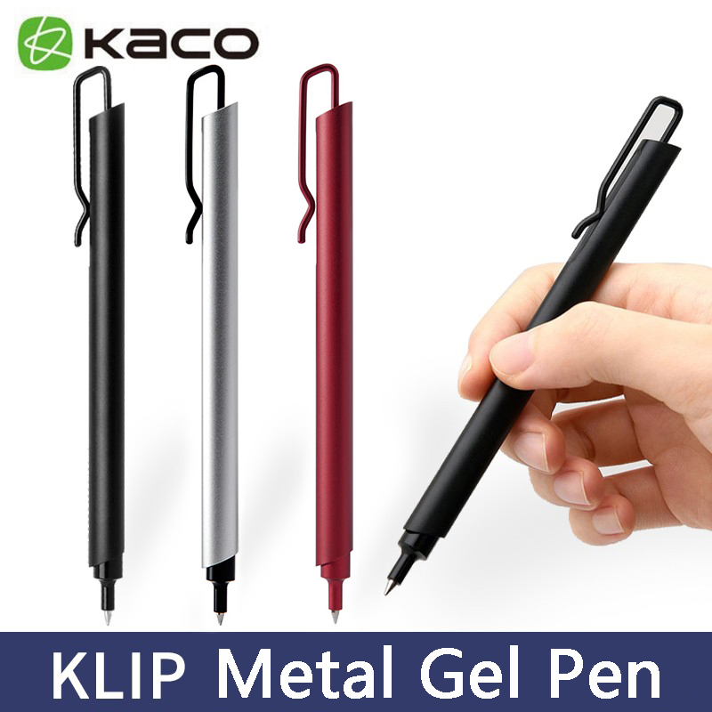 Kaco Metal Gel Pen 0.5MM Black - Stationery Supplies Business ulasan dan harga